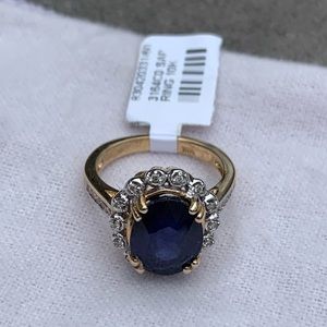5 carat sapphire ring, size 6.75